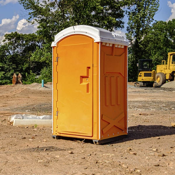 how often are the porta potties cleaned and serviced during a rental period in Canton Valley
